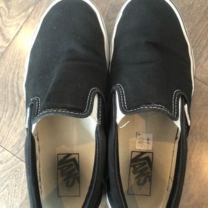 Black slip on canvas vans